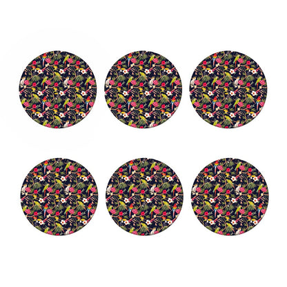 Parrot Toucan Tropical Pattern Print Coaster Set