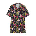 Parrot Toucan Tropical Pattern Print Cotton Hawaiian Shirt
