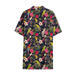 Parrot Toucan Tropical Pattern Print Cotton Hawaiian Shirt