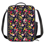 Parrot Toucan Tropical Pattern Print Crossbody Lunch Bag