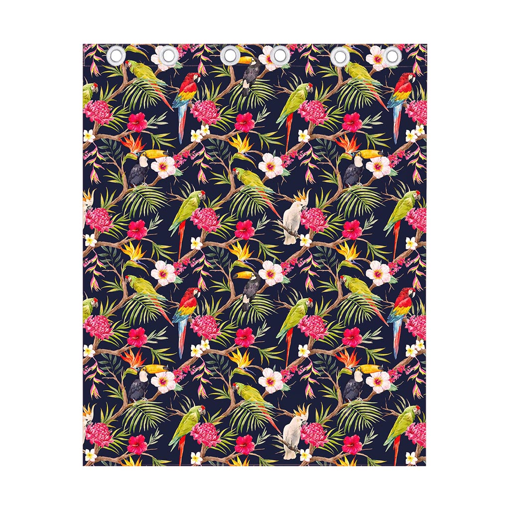 Parrot Toucan Tropical Pattern Print Curtain