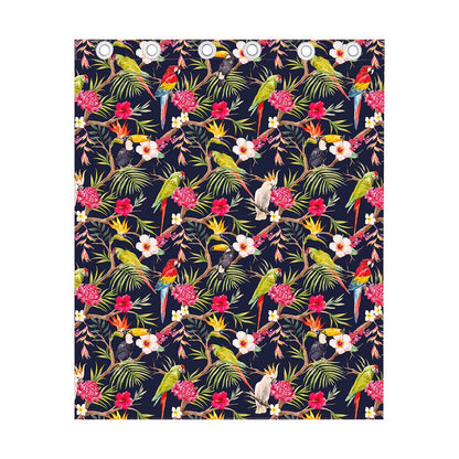 Parrot Toucan Tropical Pattern Print Curtain