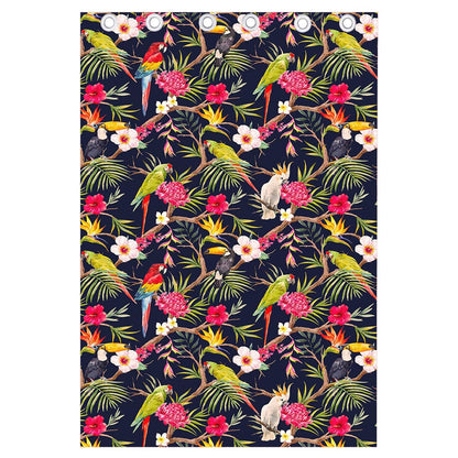 Parrot Toucan Tropical Pattern Print Curtain