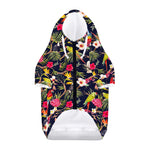 Parrot Toucan Tropical Pattern Print Dog Zip Up Hoodie
