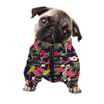 Parrot Toucan Tropical Pattern Print Dog Zip Up Jacket