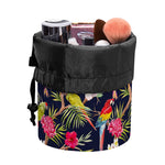Parrot Toucan Tropical Pattern Print Drawstring Makeup Bag