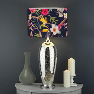 Parrot Toucan Tropical Pattern Print Drum Lamp Shade