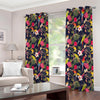 Parrot Toucan Tropical Pattern Print Extra Wide Grommet Curtains