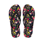 Parrot Toucan Tropical Pattern Print Flip Flops