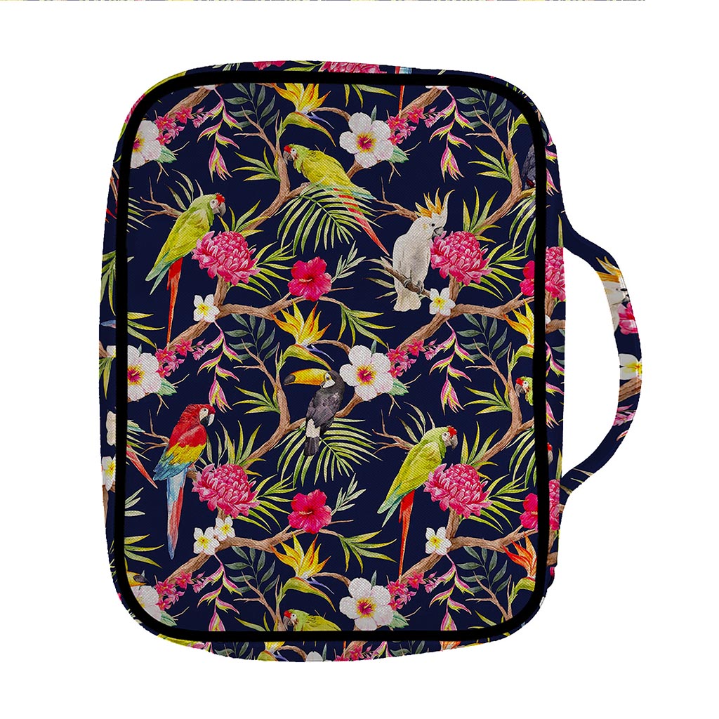Parrot Toucan Tropical Pattern Print Front Pocket Bible Bag