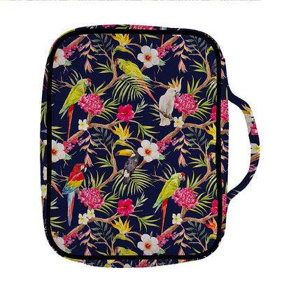 Parrot Toucan Tropical Pattern Print Front Pocket Bible Bag