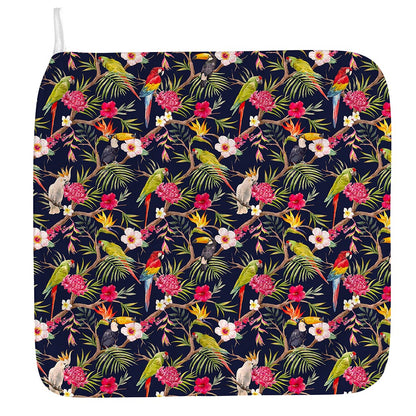 Parrot Toucan Tropical Pattern Print Hand Towel