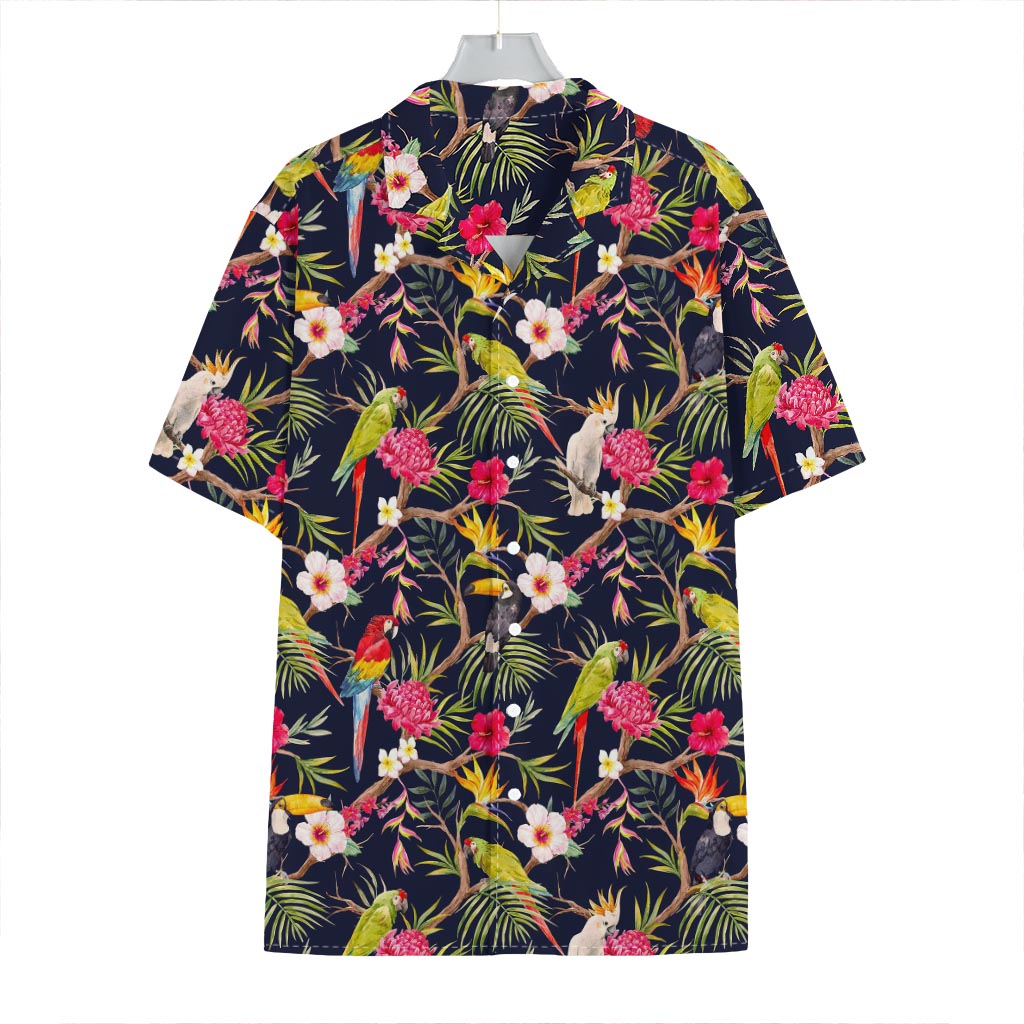 Parrot Toucan Tropical Pattern Print Hawaiian Shirt