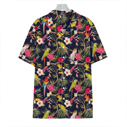 Parrot Toucan Tropical Pattern Print Hawaiian Shirt