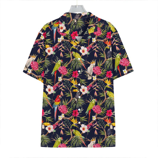 Parrot Toucan Tropical Pattern Print Hawaiian Shirt