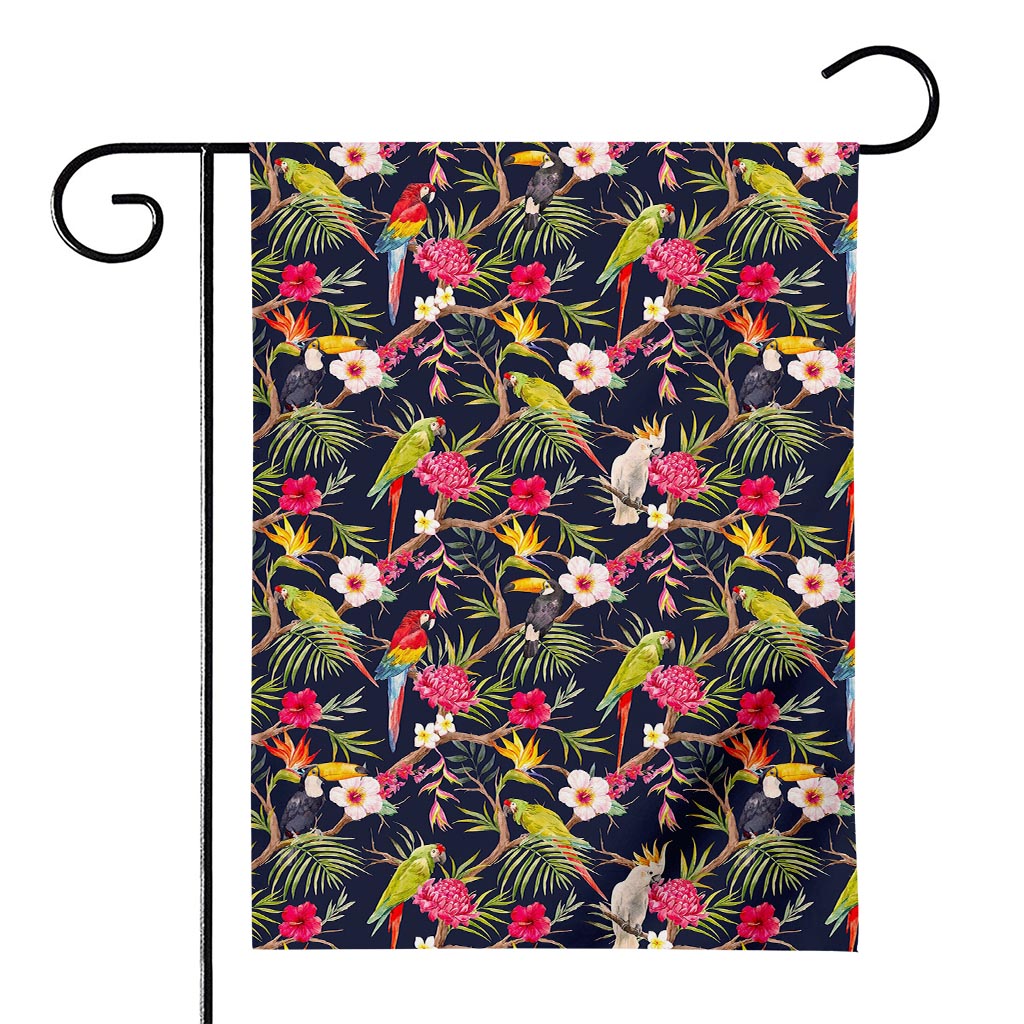 Parrot Toucan Tropical Pattern Print House Flag