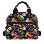 Parrot Toucan Tropical Pattern Print Insulated Lunch Bag