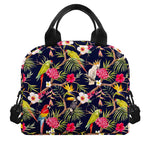 Parrot Toucan Tropical Pattern Print Insulated Lunch Bag