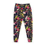 Parrot Toucan Tropical Pattern Print Jogger Pants