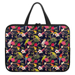 Parrot Toucan Tropical Pattern Print Laptop Sleeve With Handle