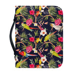 Parrot Toucan Tropical Pattern Print Leather Bible Cover