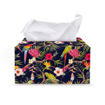 Parrot Toucan Tropical Pattern Print Leather Tissue Box Cover