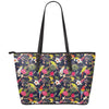 Parrot Toucan Tropical Pattern Print Leather Tote Bag