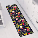 Parrot Toucan Tropical Pattern Print Long Kitchen Mat