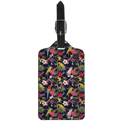 Parrot Toucan Tropical Pattern Print Luggage Tag