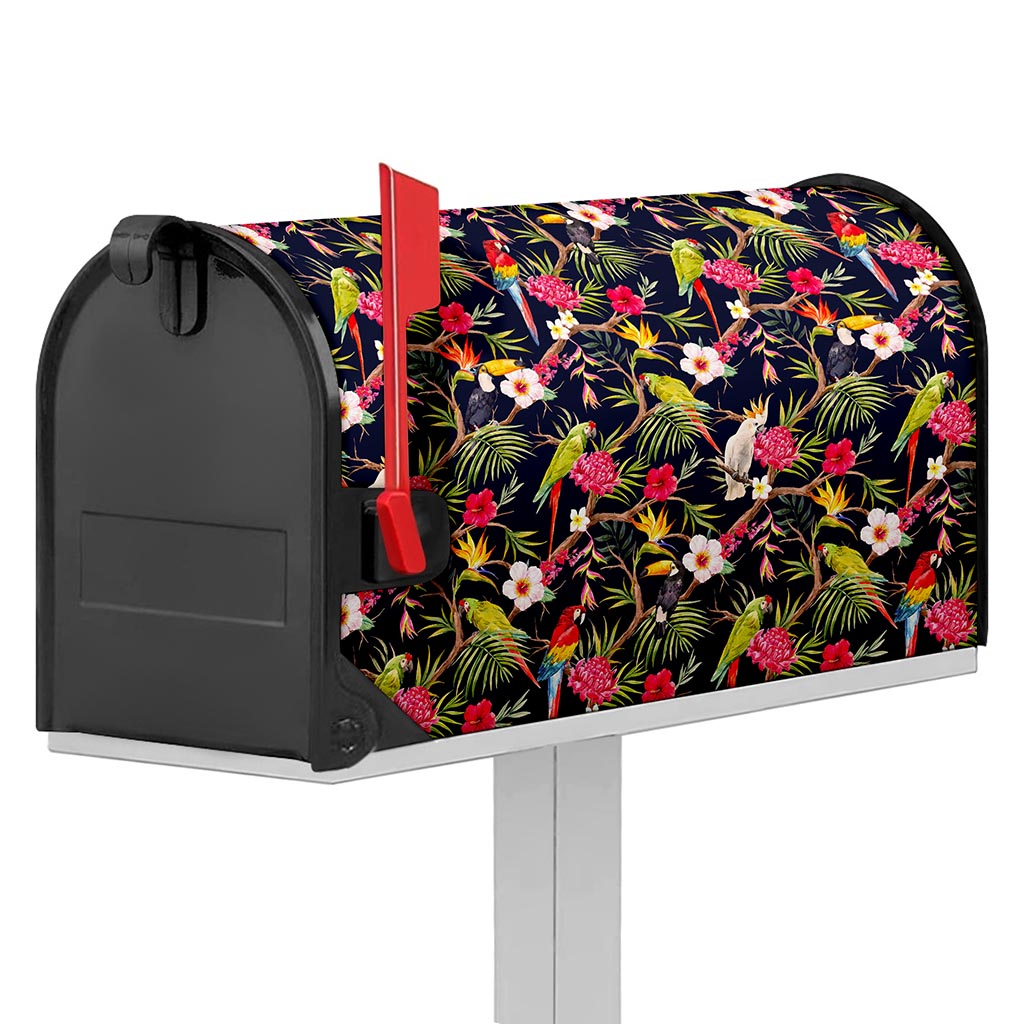 Parrot Toucan Tropical Pattern Print Mailbox Cover