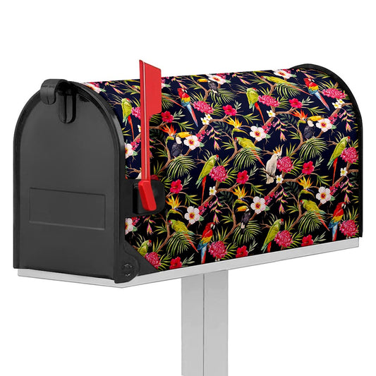 Parrot Toucan Tropical Pattern Print Mailbox Cover