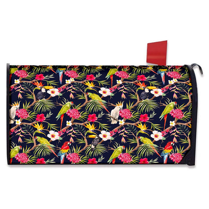 Parrot Toucan Tropical Pattern Print Mailbox Cover