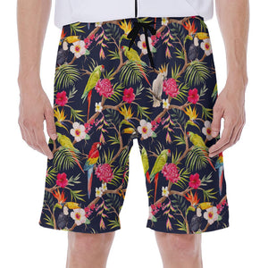 Parrot Toucan Tropical Pattern Print Men's Beach Shorts