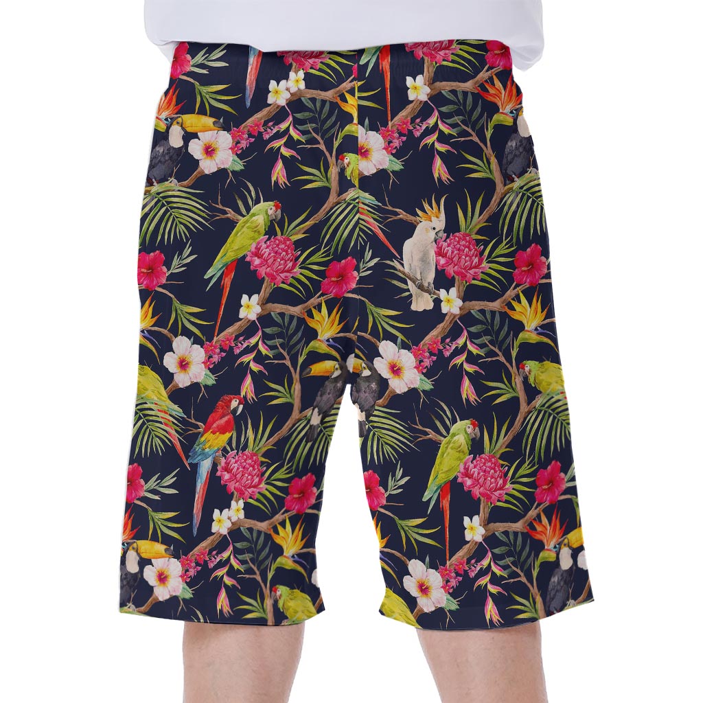 Parrot Toucan Tropical Pattern Print Men's Beach Shorts