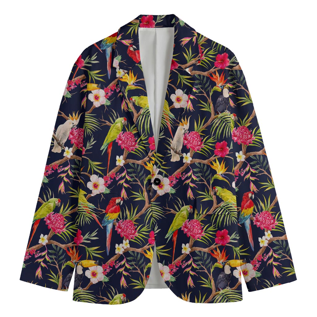 Parrot Toucan Tropical Pattern Print Men's Blazer