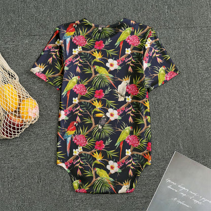 Parrot Toucan Tropical Pattern Print Men's Bodysuit