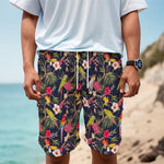 Parrot Toucan Tropical Pattern Print Men's Cargo Shorts