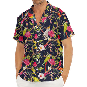 Parrot Toucan Tropical Pattern Print Men's Deep V-Neck Shirt