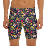 Parrot Toucan Tropical Pattern Print Men's Long Boxer Briefs