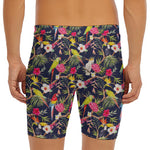 Parrot Toucan Tropical Pattern Print Men's Long Boxer Briefs
