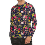 Parrot Toucan Tropical Pattern Print Men's Long Sleeve Rash Guard