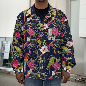 Parrot Toucan Tropical Pattern Print Men's Shirt Jacket