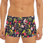 Parrot Toucan Tropical Pattern Print Men's Short Boxer Briefs
