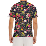 Parrot Toucan Tropical Pattern Print Men's Short Sleeve Rash Guard