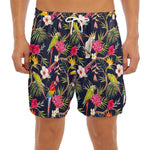 Parrot Toucan Tropical Pattern Print Men's Split Running Shorts