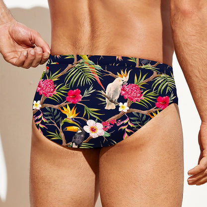 Parrot Toucan Tropical Pattern Print Men's Swim Briefs