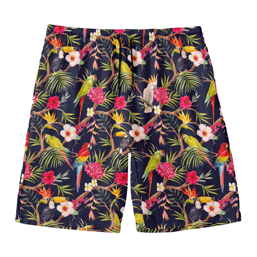 Parrot Toucan Tropical Pattern Print Men's Swim Trunks