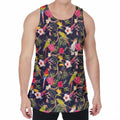 Parrot Toucan Tropical Pattern Print Men's Velvet Tank Top