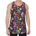 Parrot Toucan Tropical Pattern Print Men's Velvet Tank Top