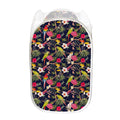 Parrot Toucan Tropical Pattern Print Mesh Laundry Hamper